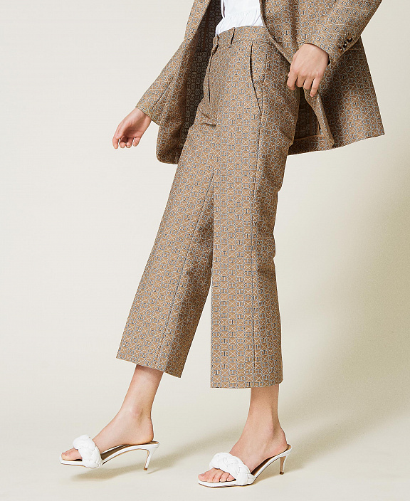 Брюки из жаккарда