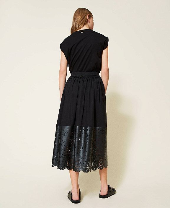 Юбка-миди с лазерной вышивкой