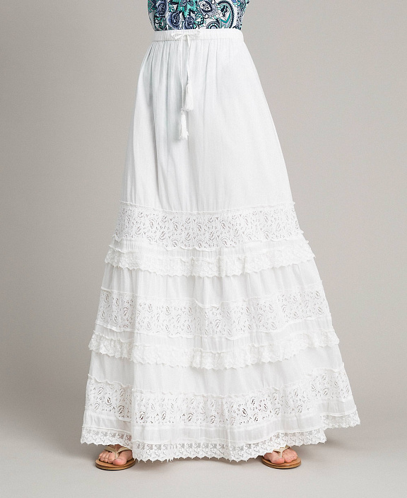 Длинная юбка с оборками