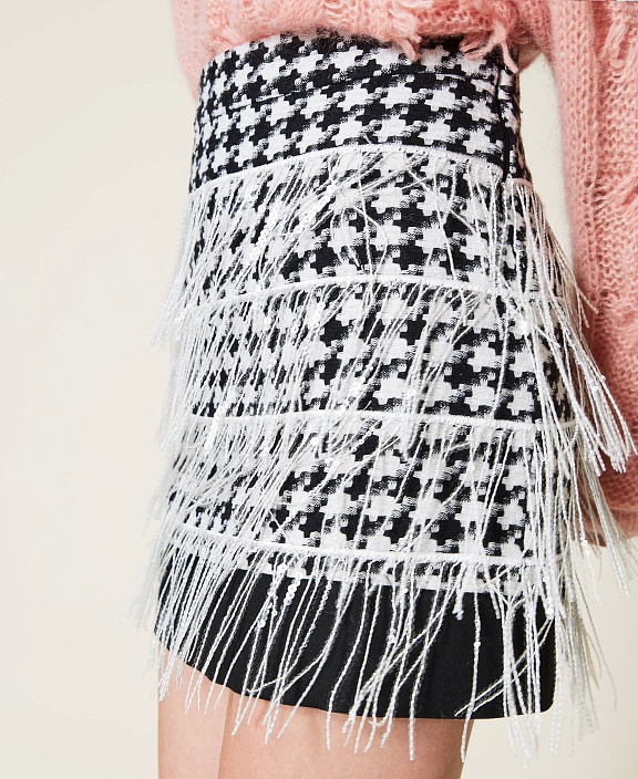 Юбка с бахромой из пайеток