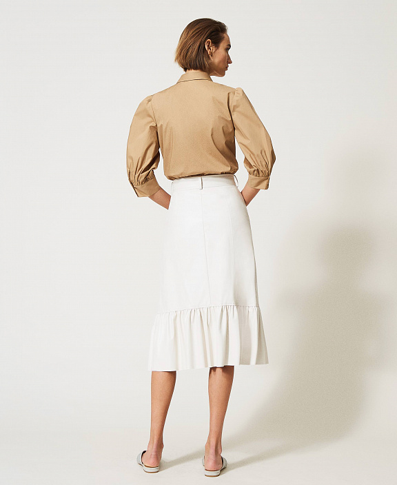 Юбка-миди с оборкой