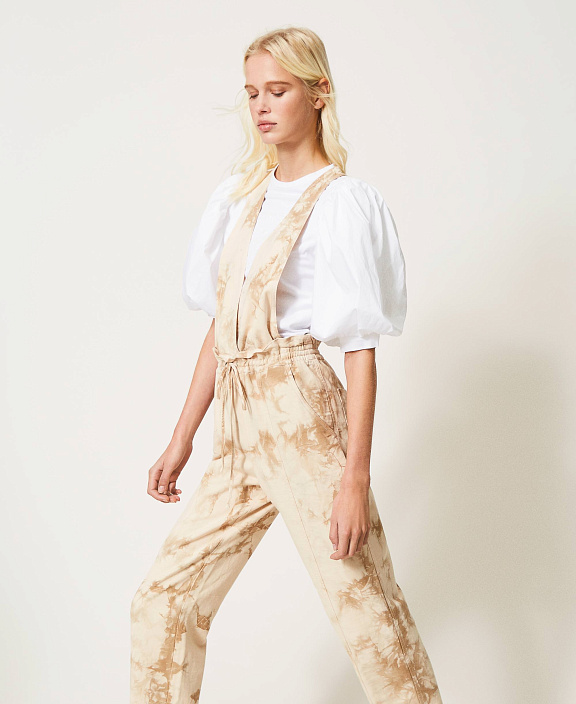 Длинный комбинезон в технике тай-дай