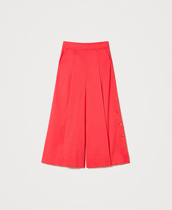 Укороченные поплиновые брюки