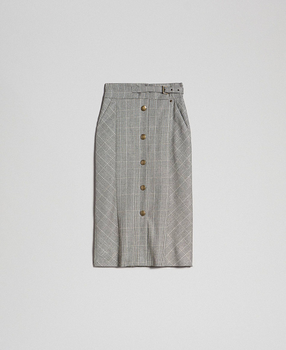 Юбка-миди в виндзорскую клетку