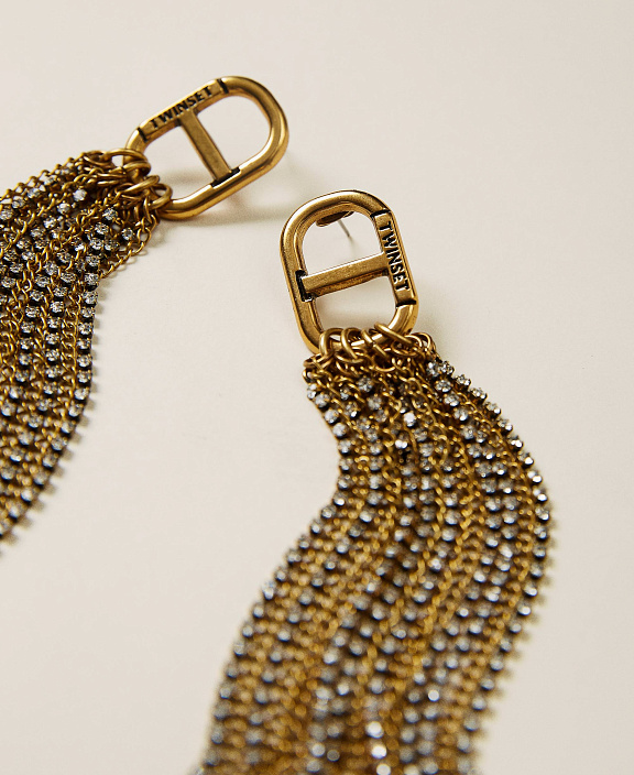 Серьги с бахромой из цепочек