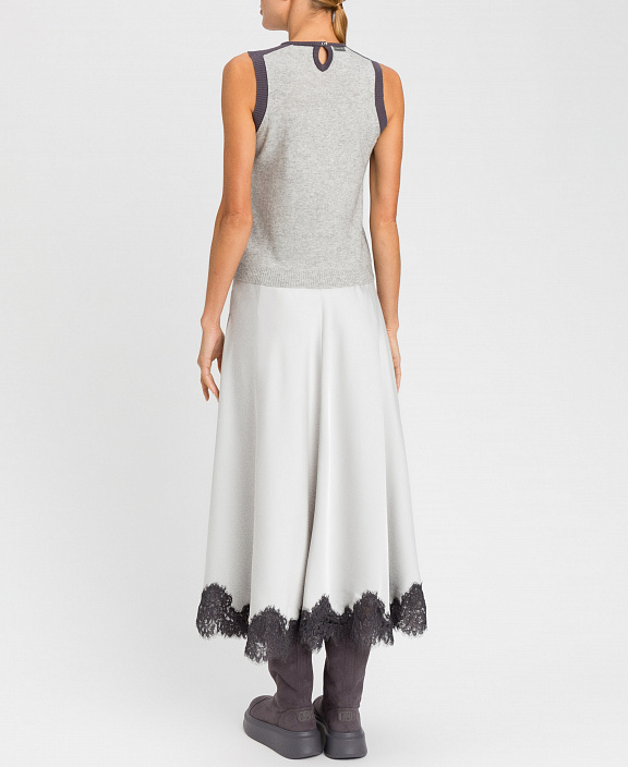 Серый шерстяной топ