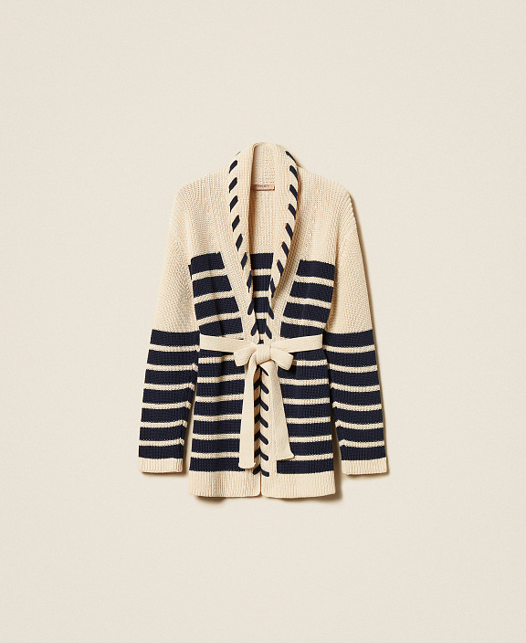 Трикотажный кардиган в полоску