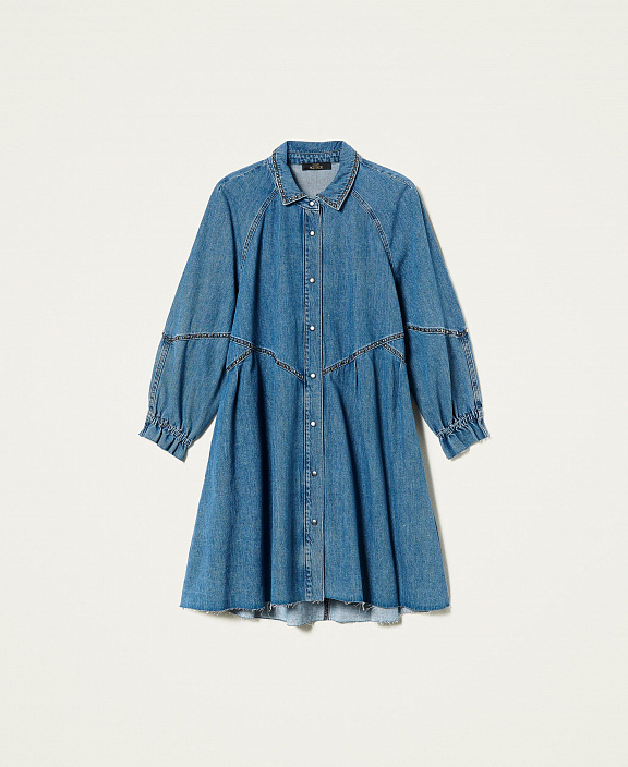Свободное платье из денима