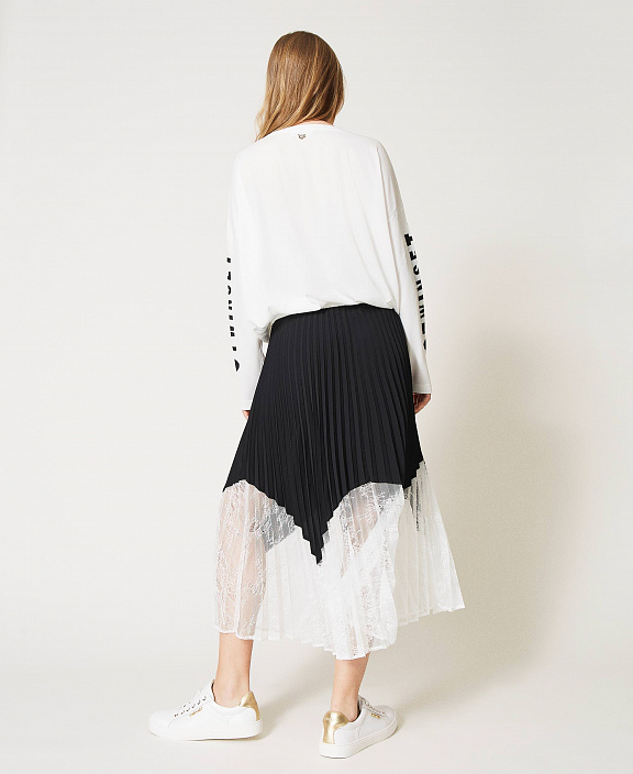 Длинная юбка-плиссе