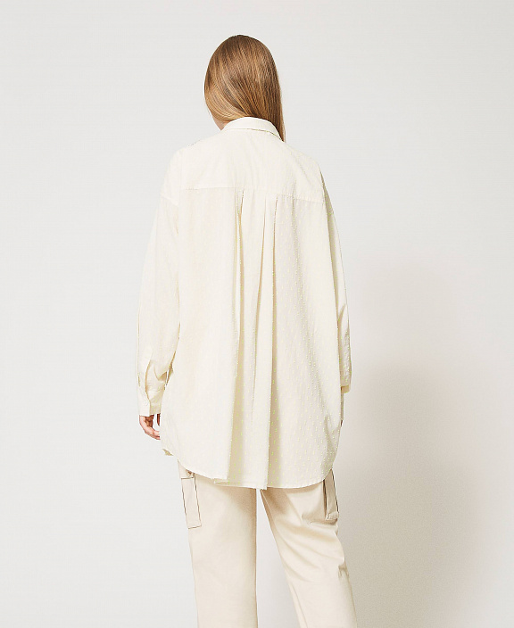 Удлиненная рубашка из ткани филькупе
