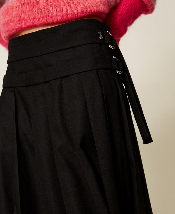 Длинная юбка MYFO в складку с поясом
