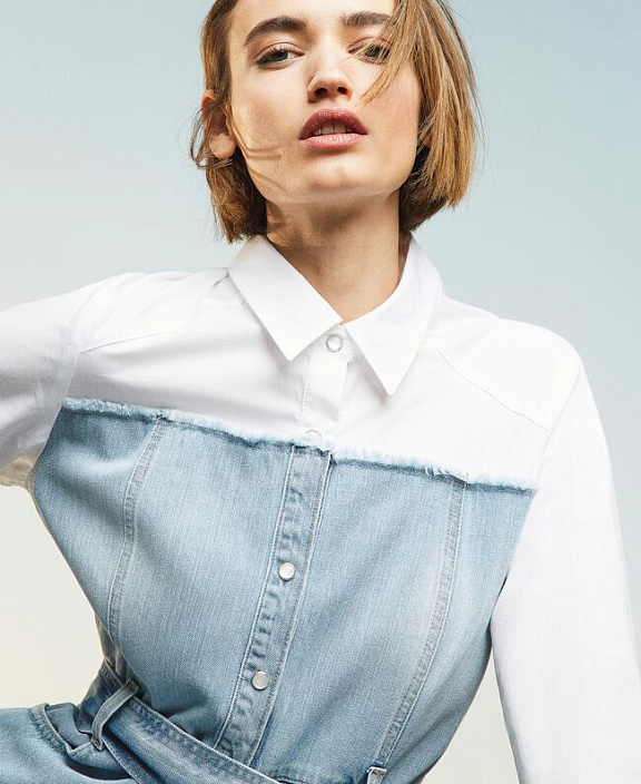 Платье с эффектом двойного изделия