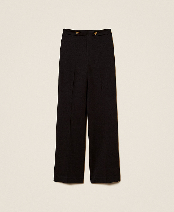 Брюки клёш из трикотажа