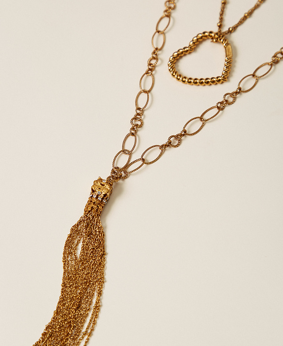 Золотое колье двойное