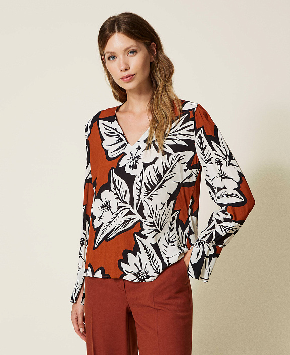 Блуза с принтом
