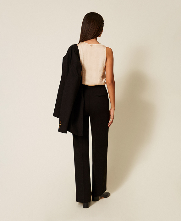 Брюки клёш из трикотажа