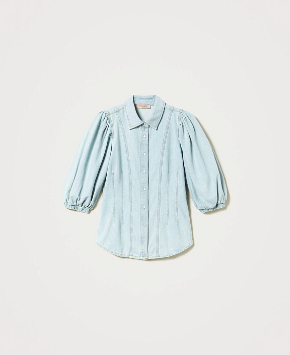 Рубашка с объемными рукавами