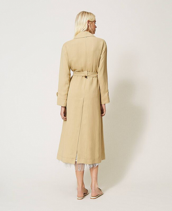 Тренч из смесового льна