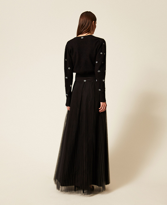 Длинная юбка из тафты и тюля