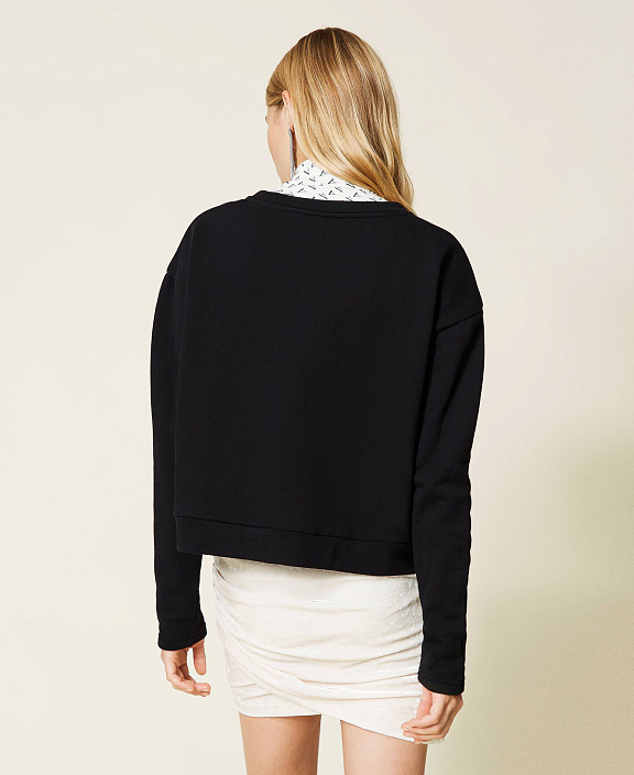 Толстовка квадратного кроя с принтом