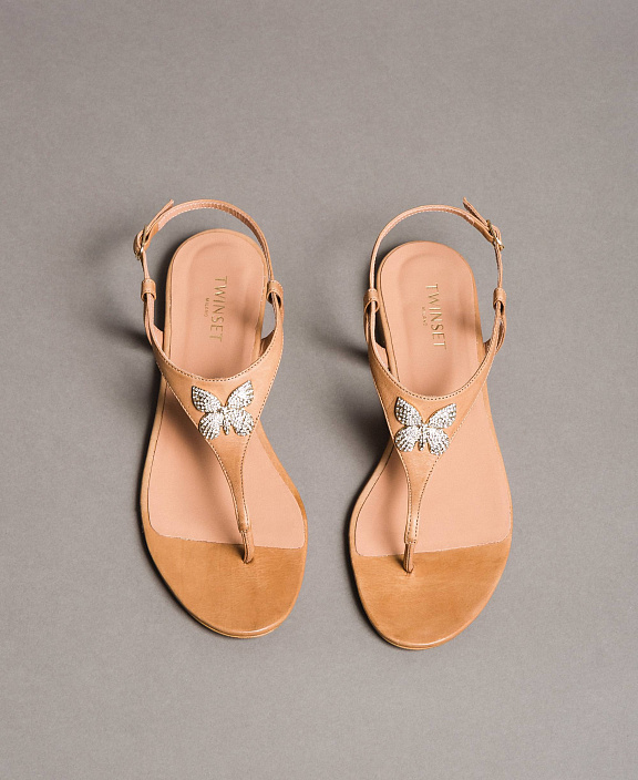 Кожаные сандалии-вьетнамки