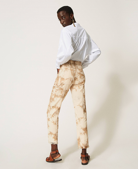 Брюки карго в технике тай-дай