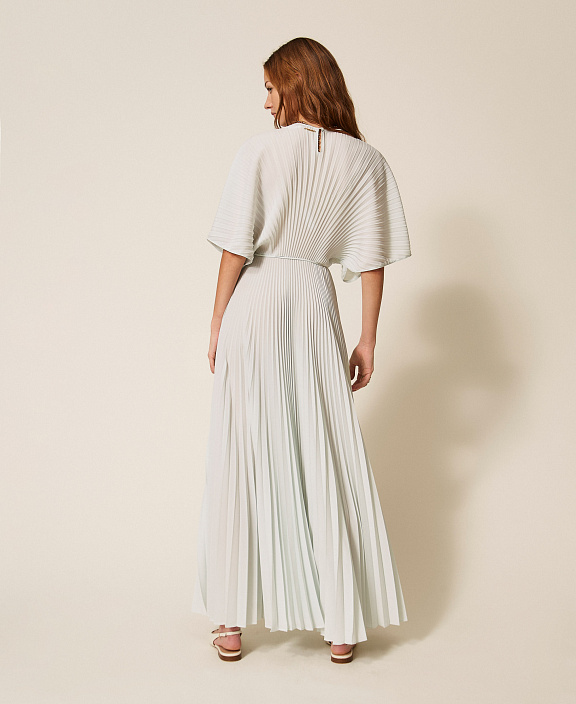 Длинное платье из переработанного крепдешина