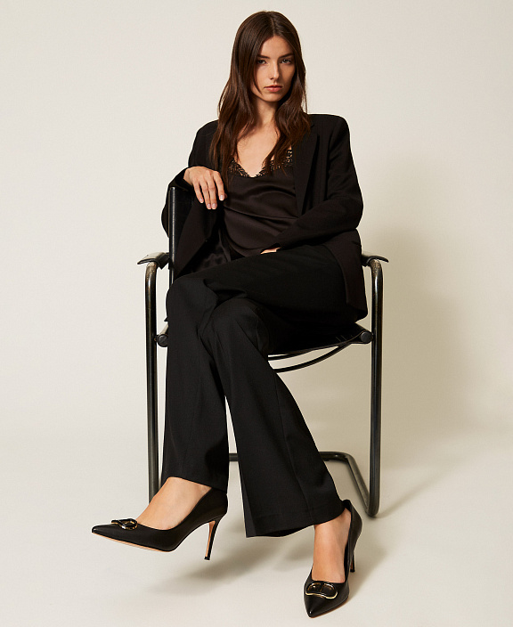 Кожаные туфли-лодочки