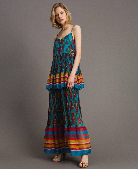 Длинный сарафан с принтом