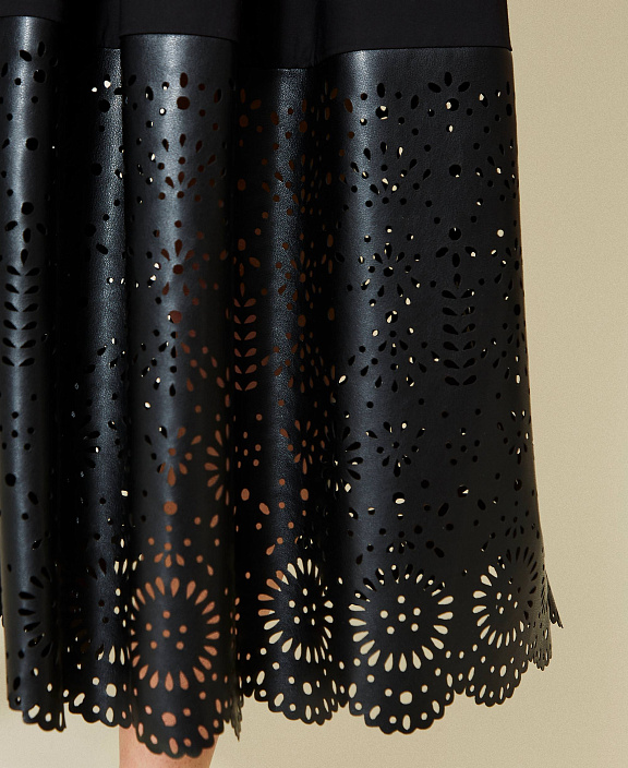 Юбка-миди с лазерной вышивкой