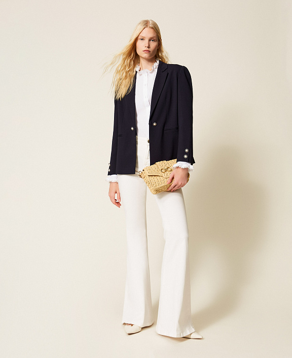 Поплиновая рубашка с кружевом