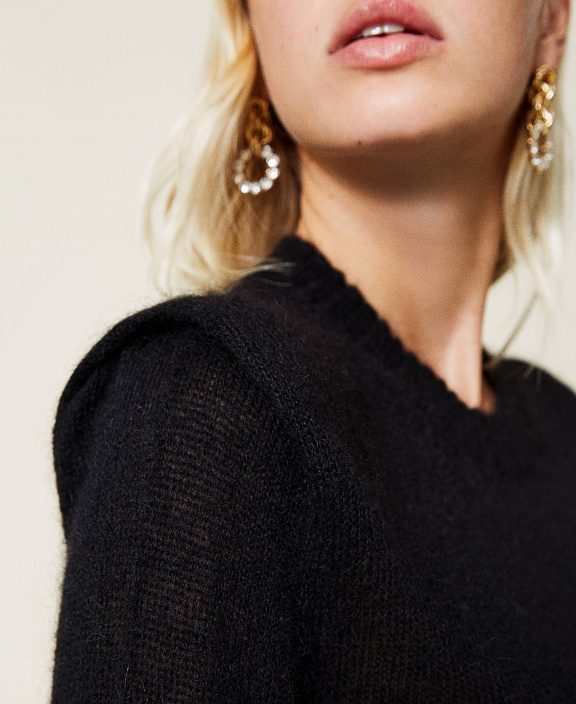 Трикотажный кардиган из смесового мохера