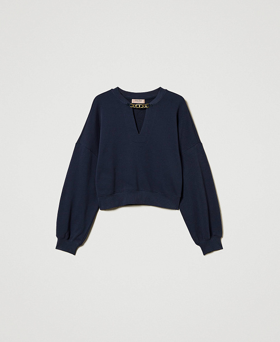 Короткая толстовка с цепочкой