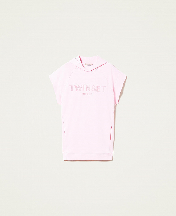 Длинная толстовка с вышитым логотипом