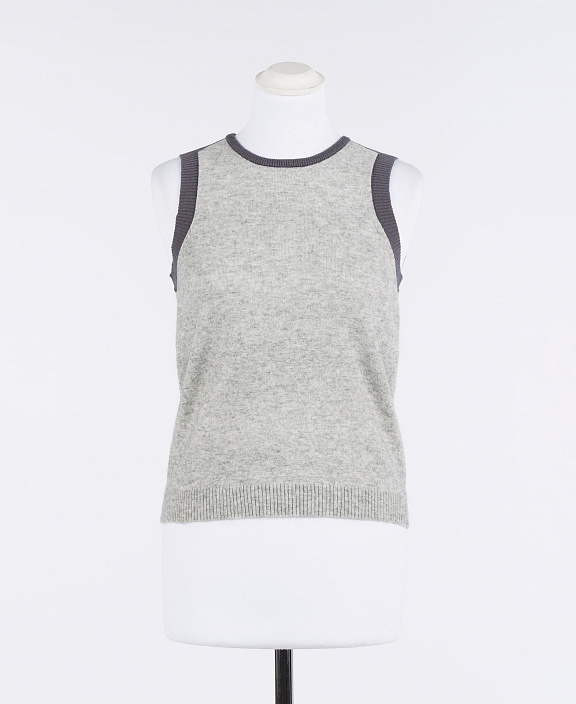 Серый шерстяной топ
