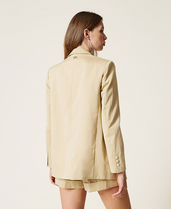 Блейзер из матового атласа