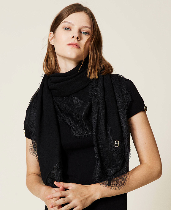 Куфия с кружевом