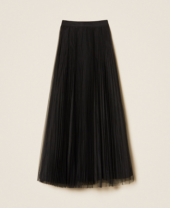 Длинная юбка из тафты и тюля