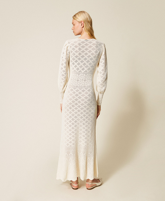 Длинное трикотажное платье с цветочным рисунком