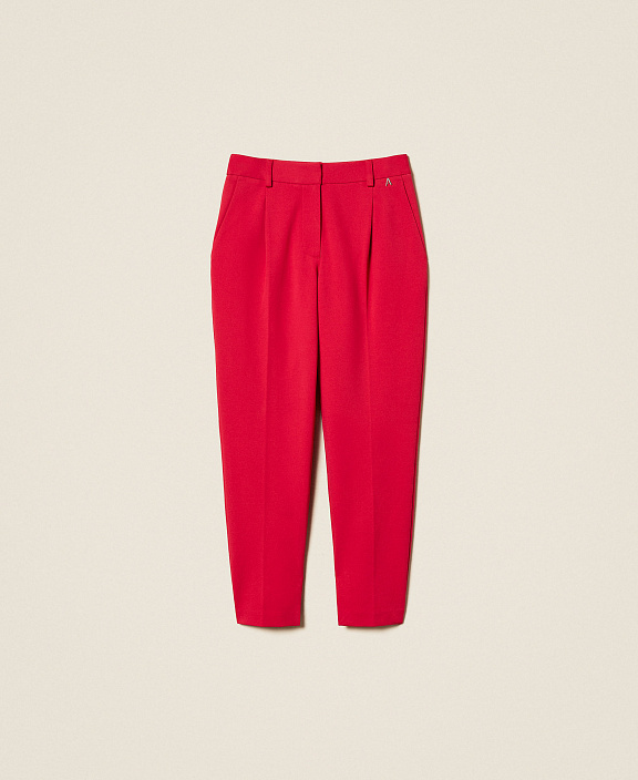 Брюки-сигареты с разрезами