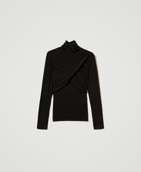 Водолазка с драпировкой