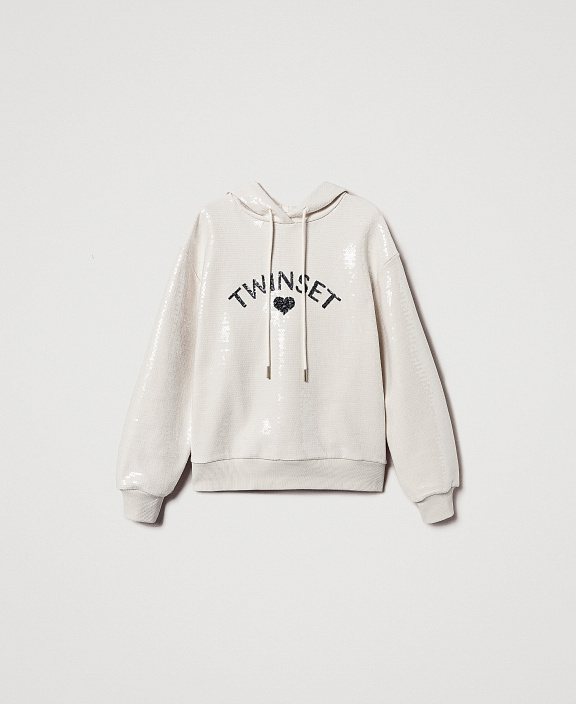 Толстовка с капюшоном и пайетками