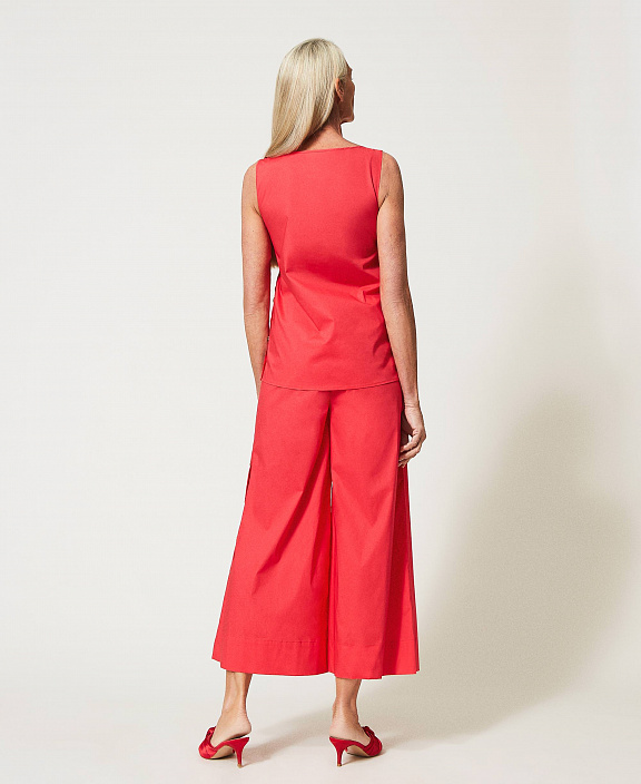 Укороченные поплиновые брюки