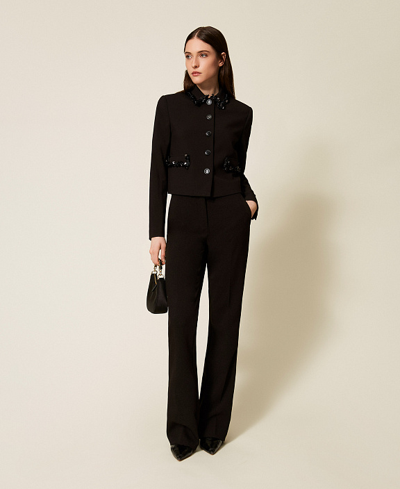 Брюки палаццо из крепа