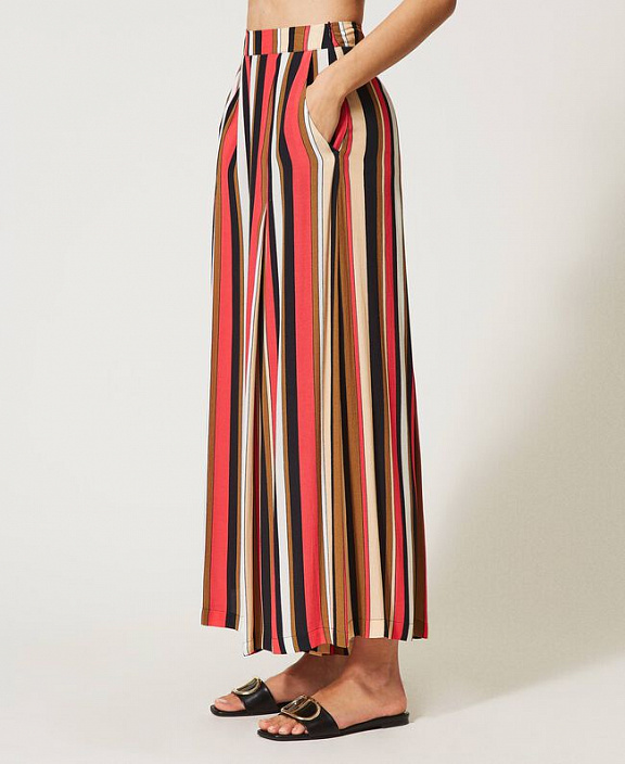 Укороченные брюки Lyra в разноцветную полоску