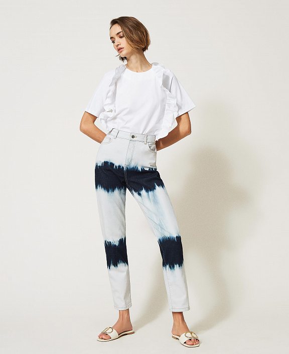 Поплиновая блуза Sabik с воланами