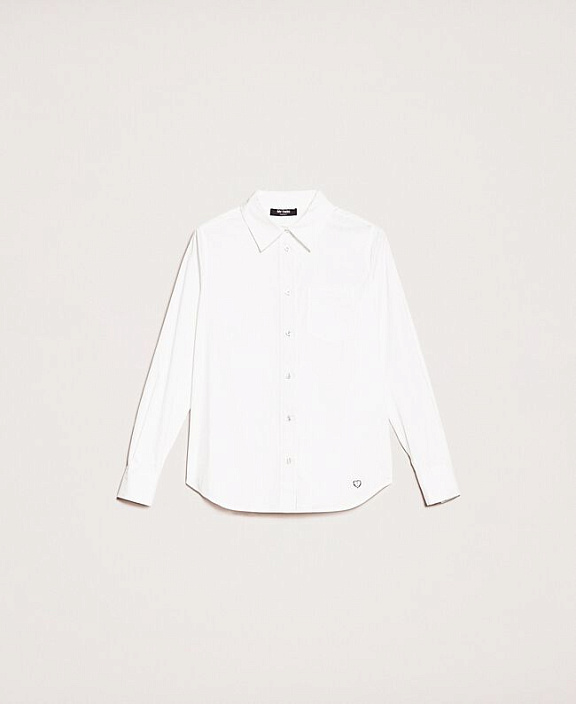 Рубашка с контрастной планкой