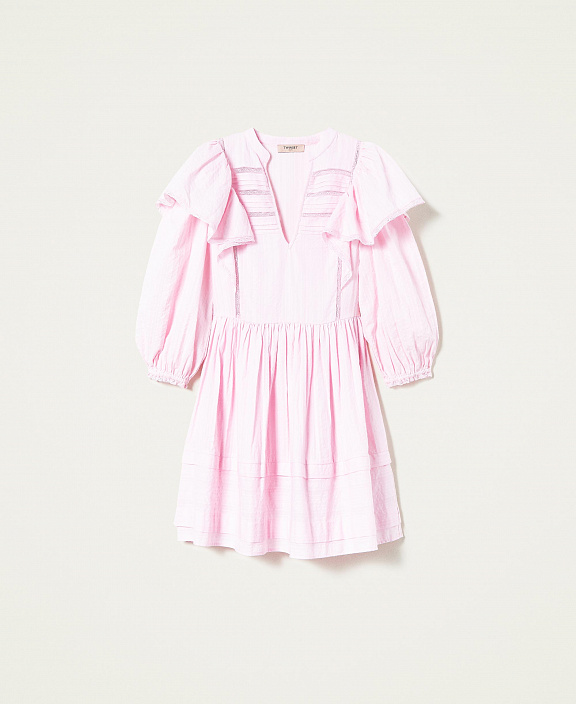 Платье из муслина с кружевом