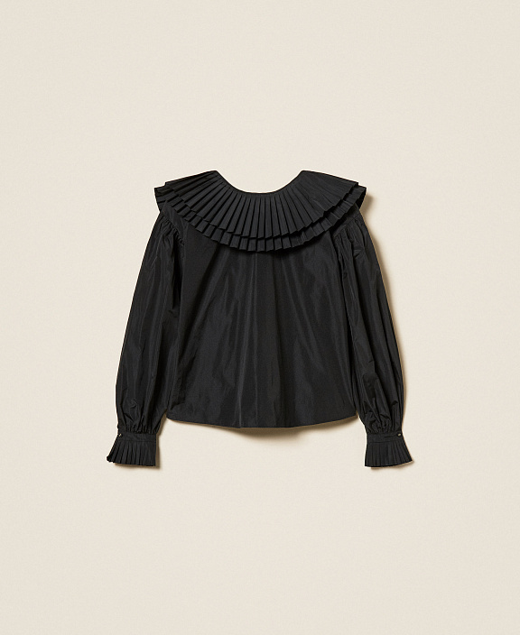 Рубашка из тафты с оборками