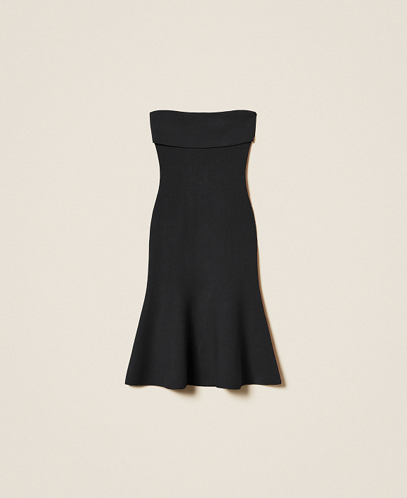 Трикотажное платье миди с годе